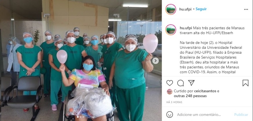Paciente de Manaus se recupera da Covid-19 no HU